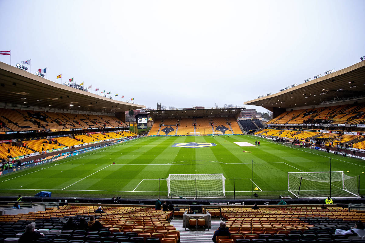 A photo taken inside Wolverhampton's Molineux Stadium in December 2022
